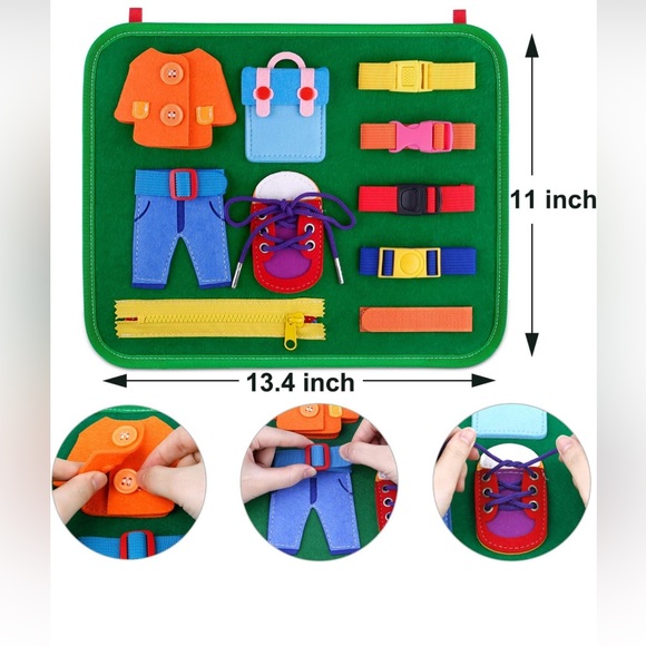 GIFTINBOX Toddler🧒🏻👧🏻Montessori Sensory Activity Busy Board - Picture 6 of 9